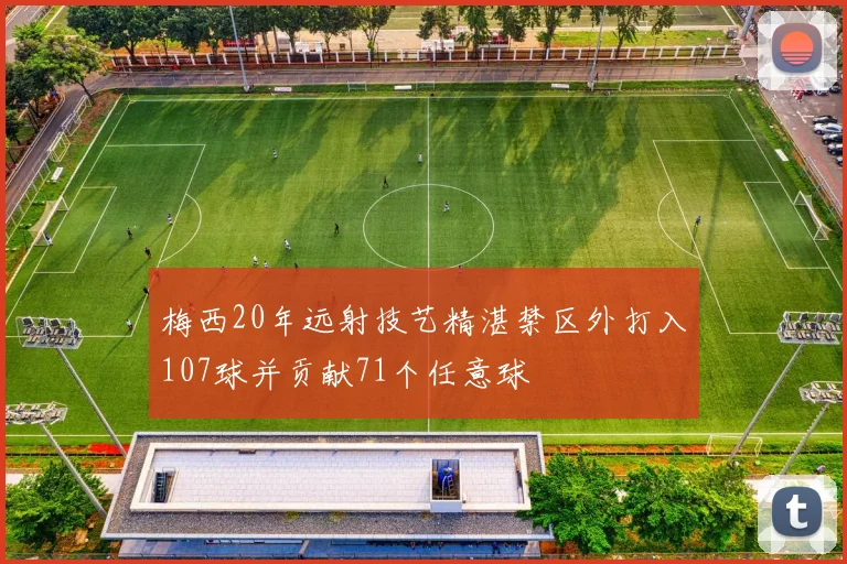 梅西20年远射技艺精湛禁区外打入107球并贡献71个任意球